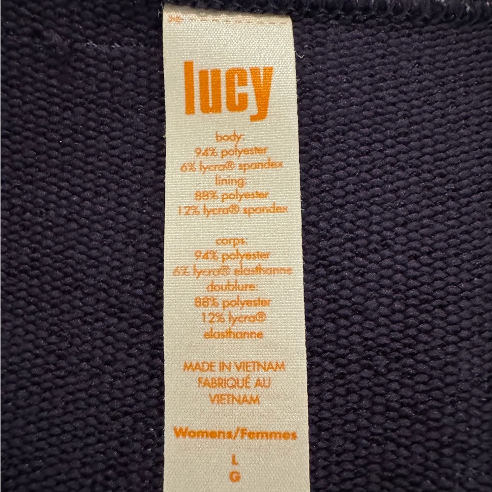Lucy Purple Marbled Quarter Zip Pullover L - Picture 6 of 6